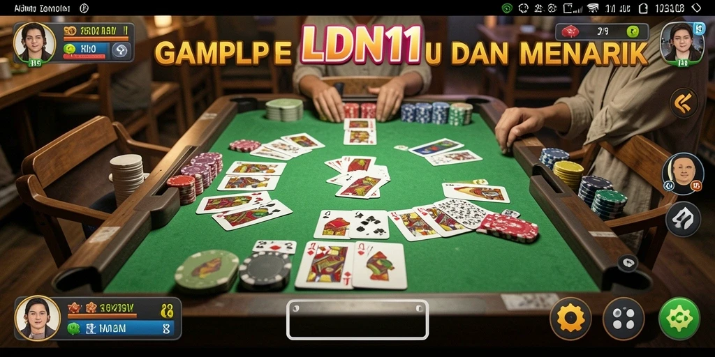 Tampilan screenshot LDN11 menampilkan pengalaman bermain Gaple yang menyenangkan.