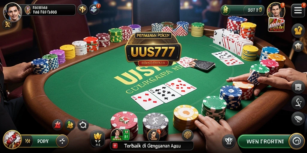 Tampilan gameplay Poker yang mendebarkan di UUS777.