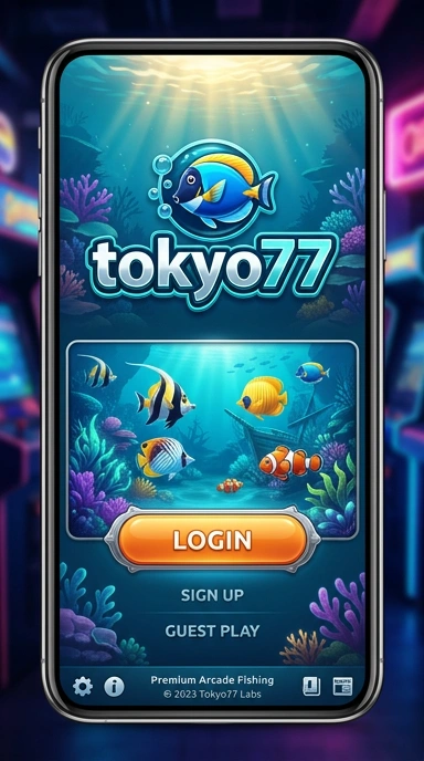 Tampilan utama aplikasi tokyo77 dengan berbagai pilihan aplikasi.